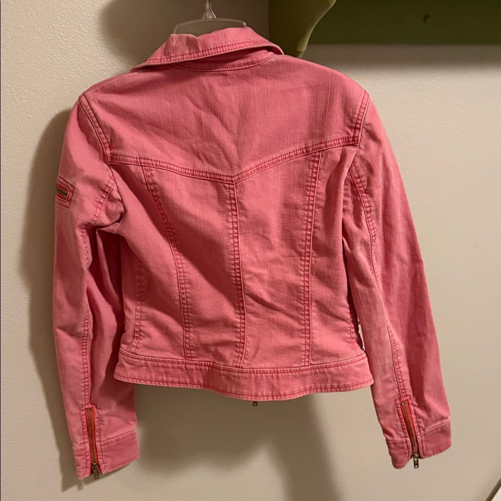 Vintage Express Pink Jean Jacket. Small - Picture 3 of 6